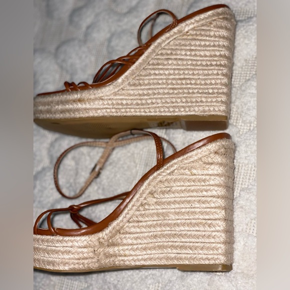 Strappy Wedge Square Toe Sandals - Picture 10 of 14